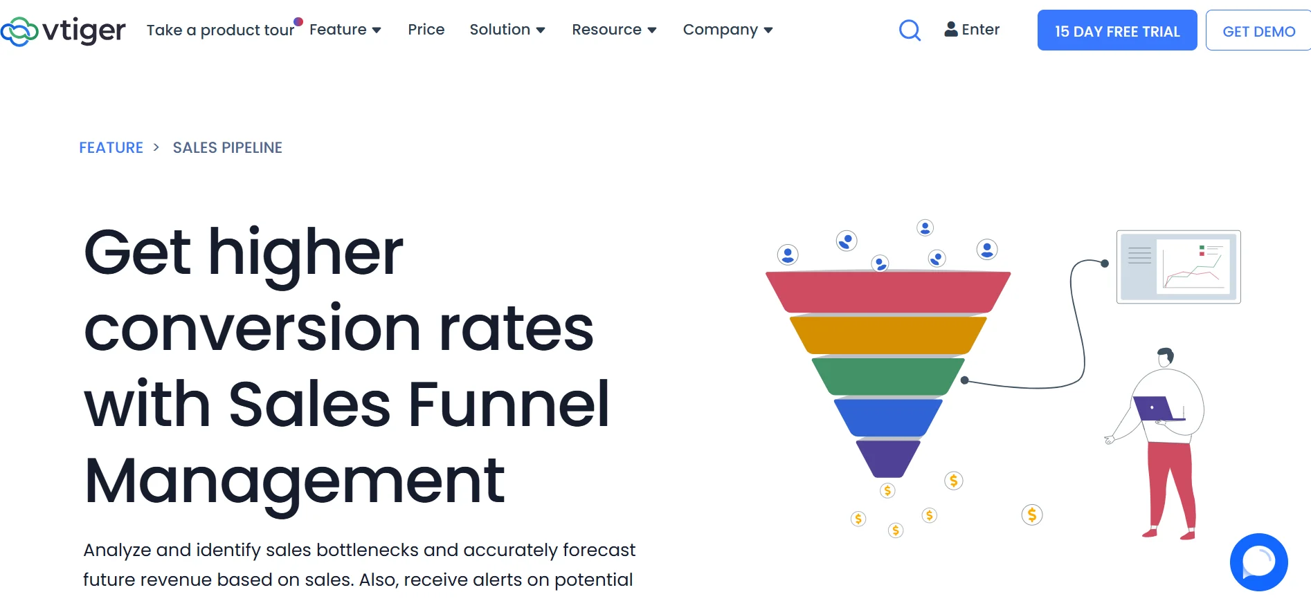 Homepage Aplikasi CRM vTIGER crm