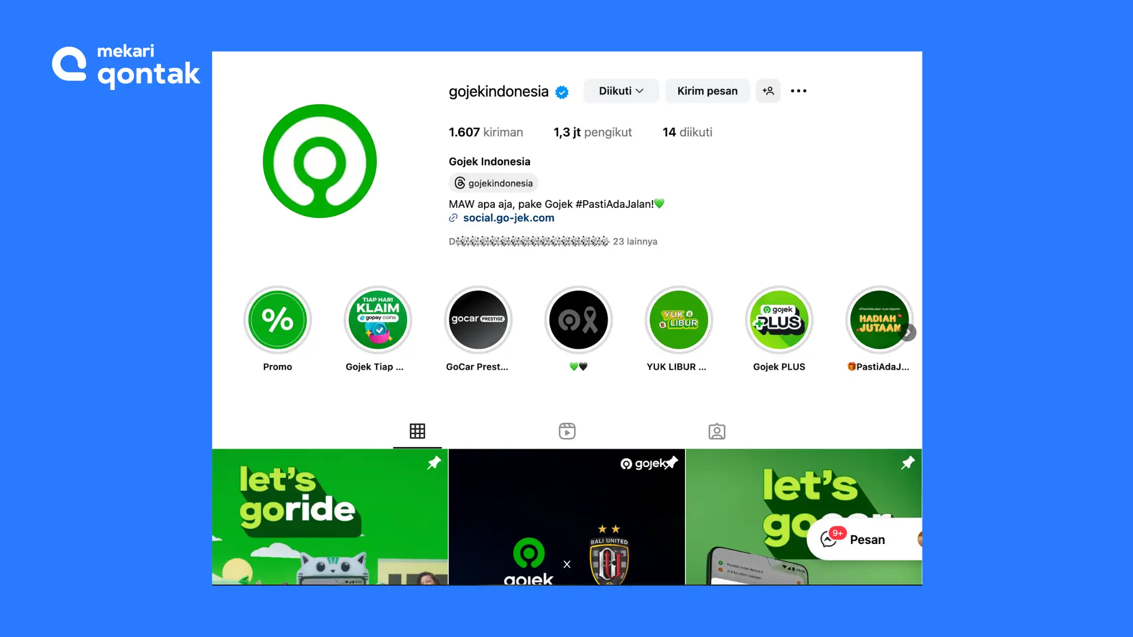 Contoh Social Media Optimization Gojek Indonesia