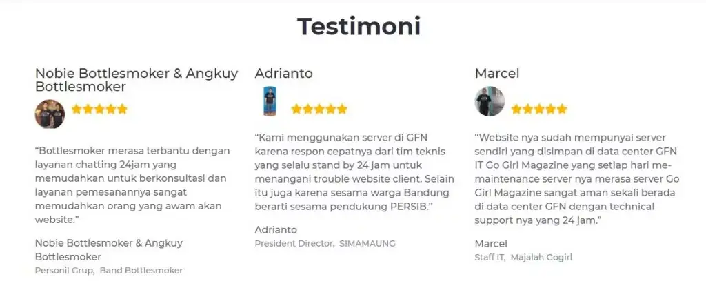 Mintalah Testimoni, Kritik & Saran Contoh Testimoni