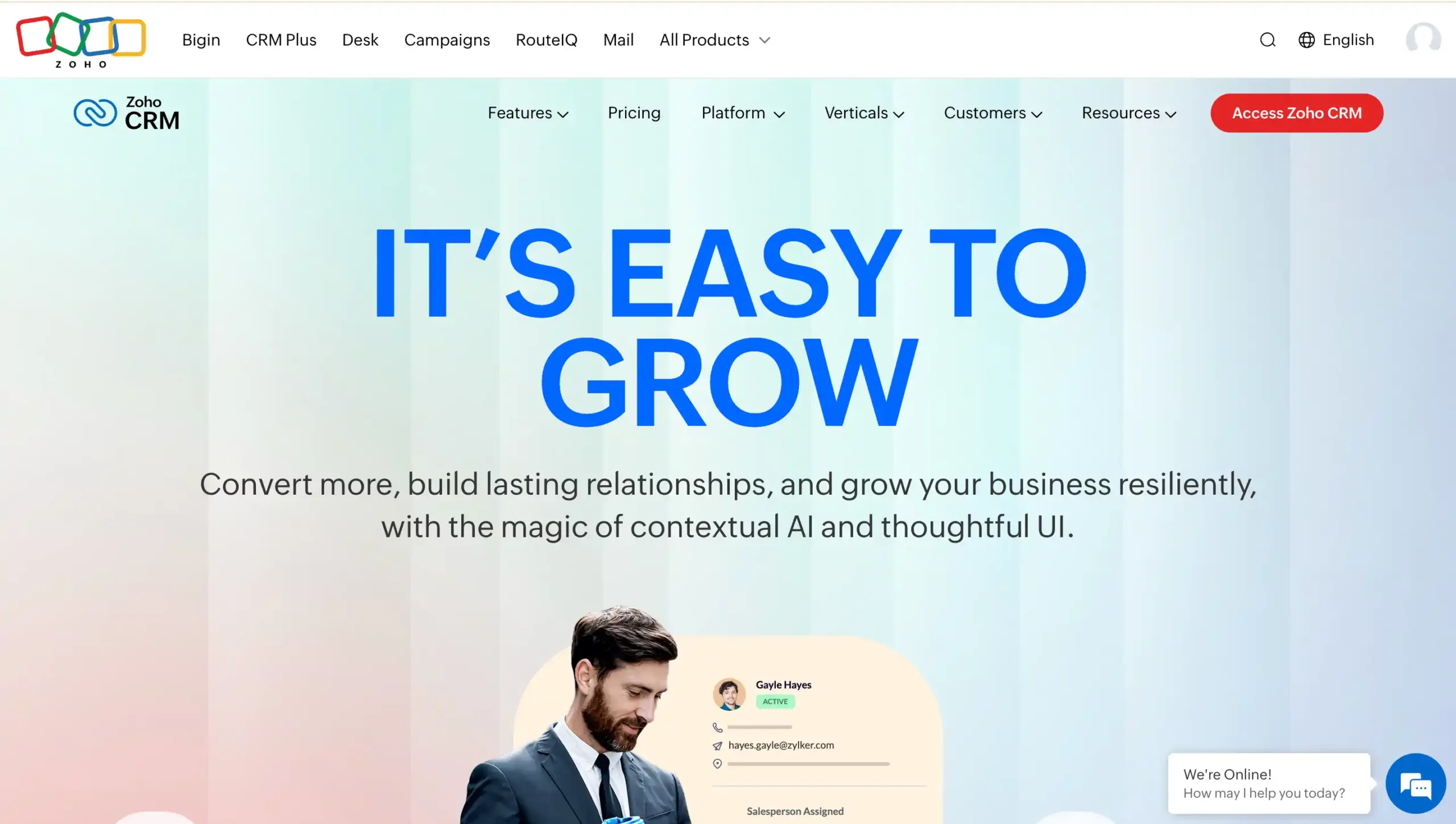 alternatif hubspot terbaik Zoho CRM