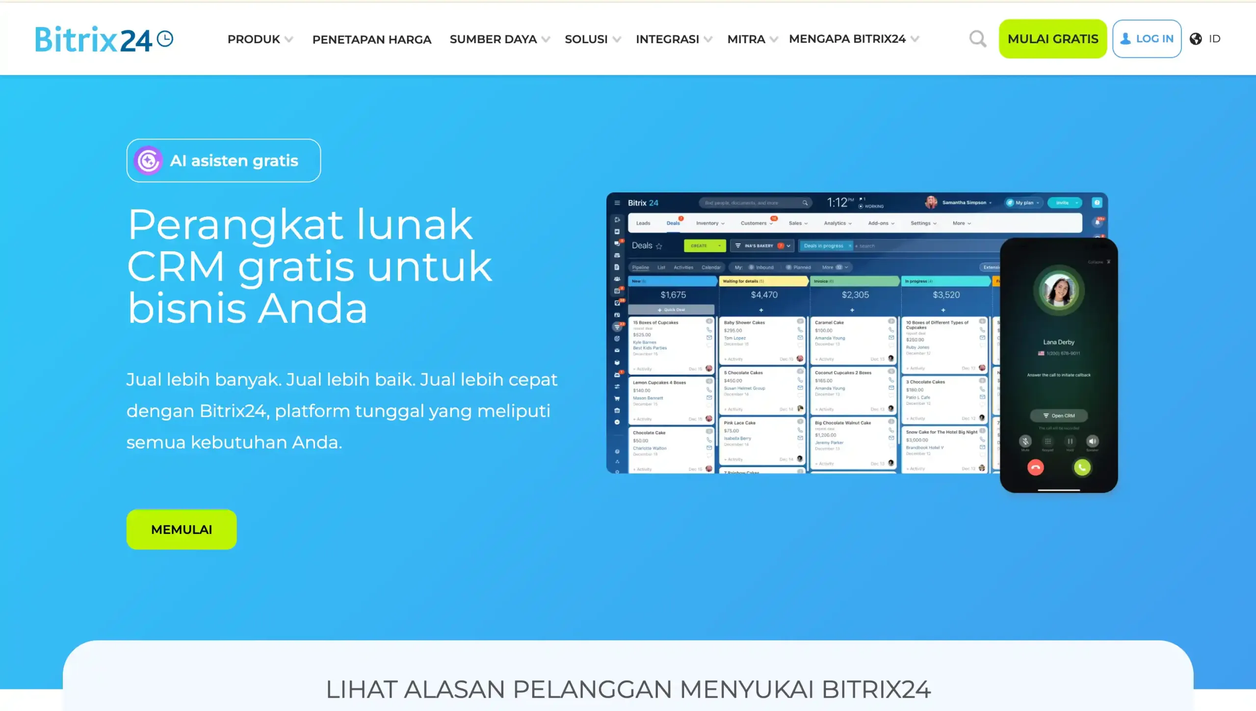 alternatif hubspot terbaik Bitrix24