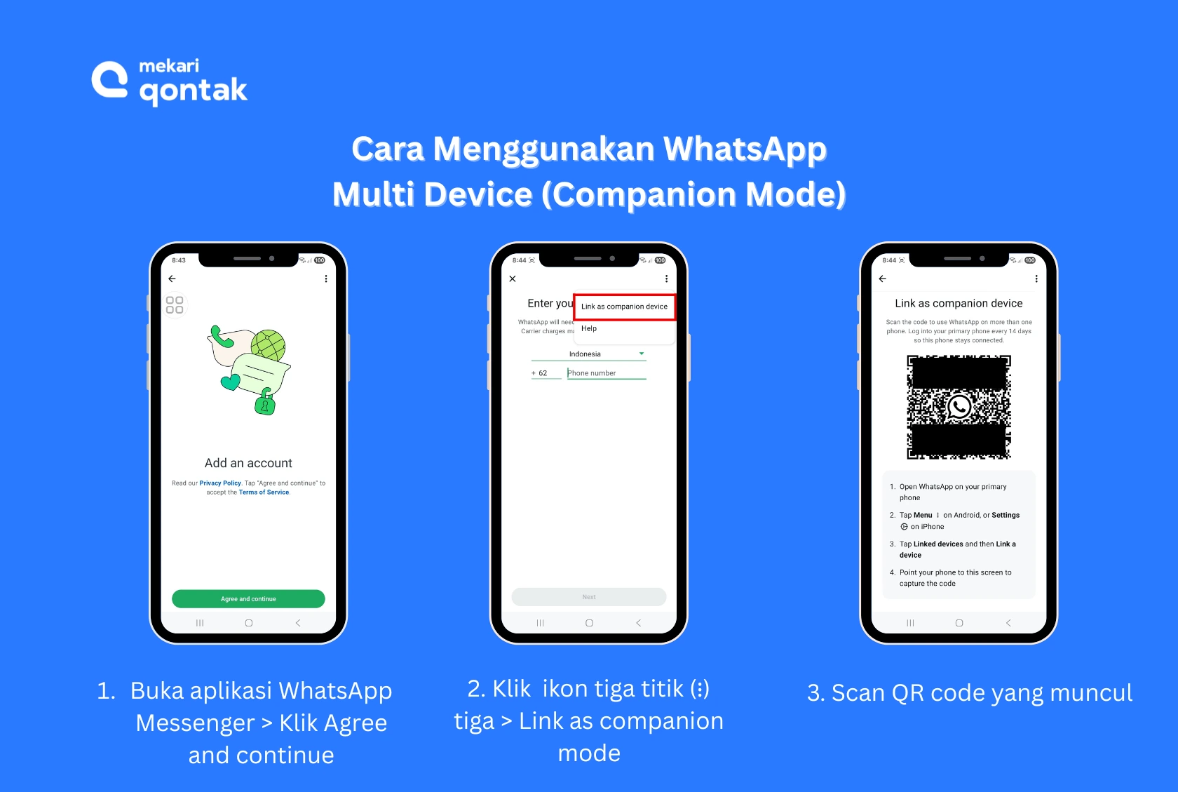 Ilustrasi Cara Menautkan WhatsApp pada Android ke Ponsel Kedua (Companion Mode)