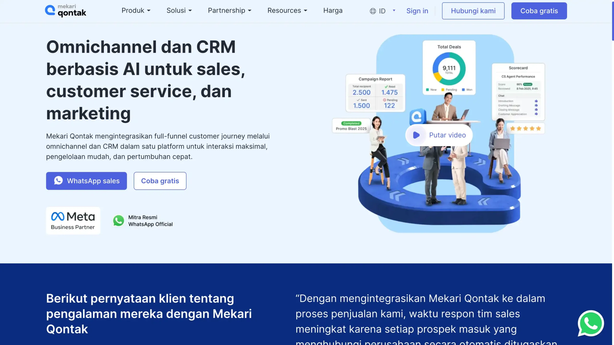 aplikasi penjualan multi cabang terbaik Mekari Qontak