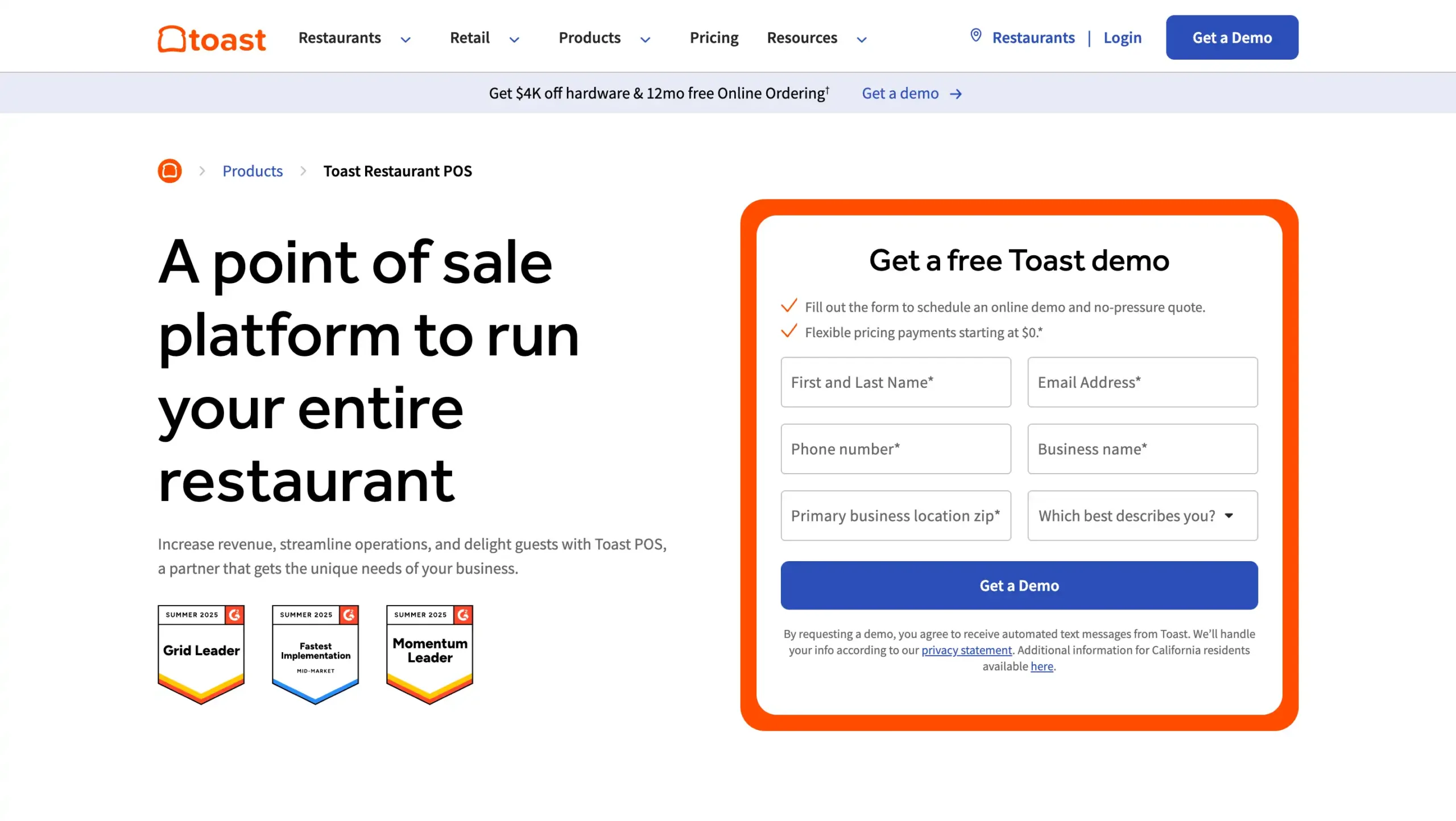aplikasi penjualan multi cabang terbaik Toast