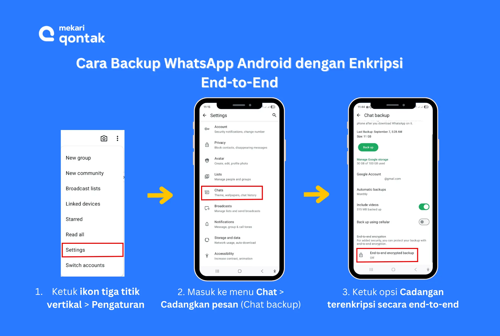 Cara Backup WhatsApp Android yang Terenkripsi Secara End-to-End