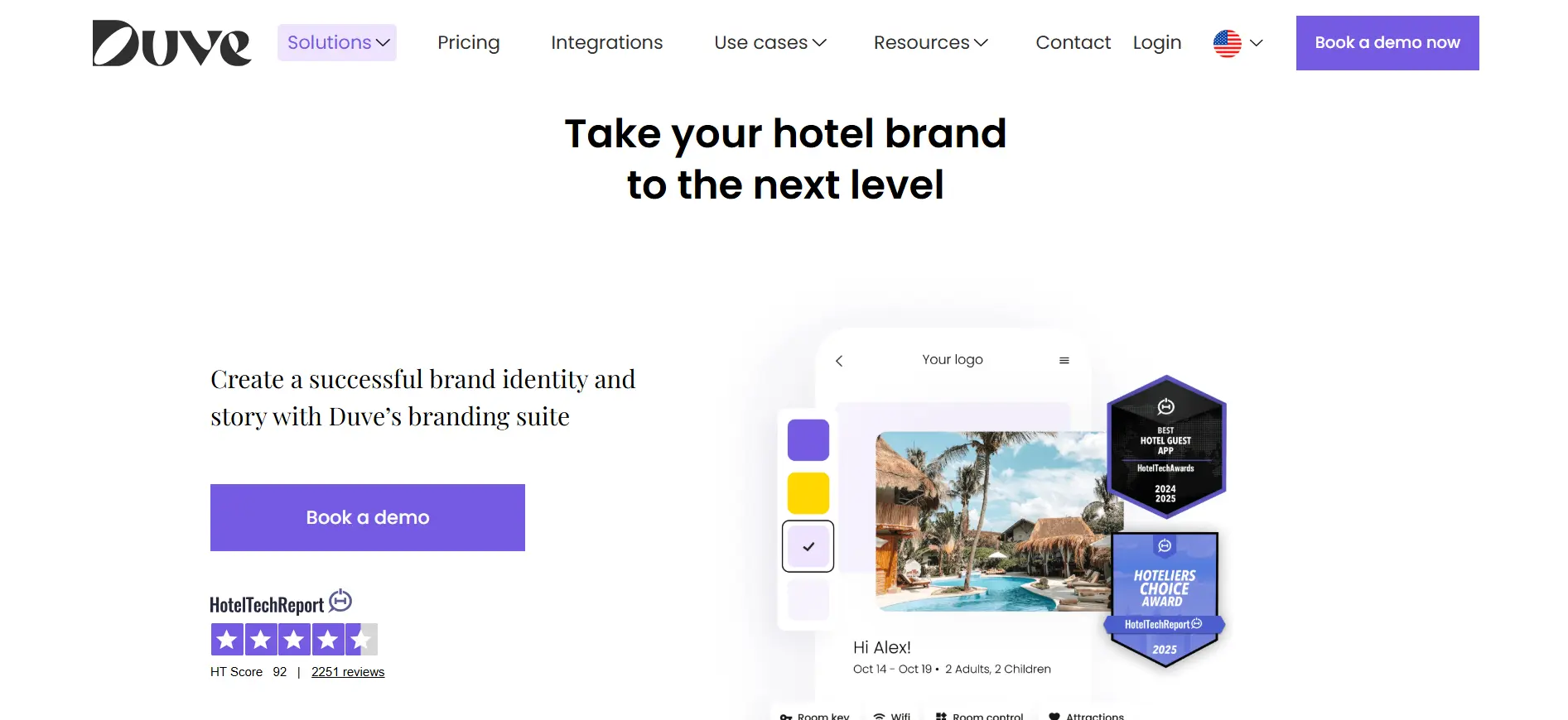 Tampilan Homepage Hotel CRM Software Duve Homepage Hotel CRM Software Duve