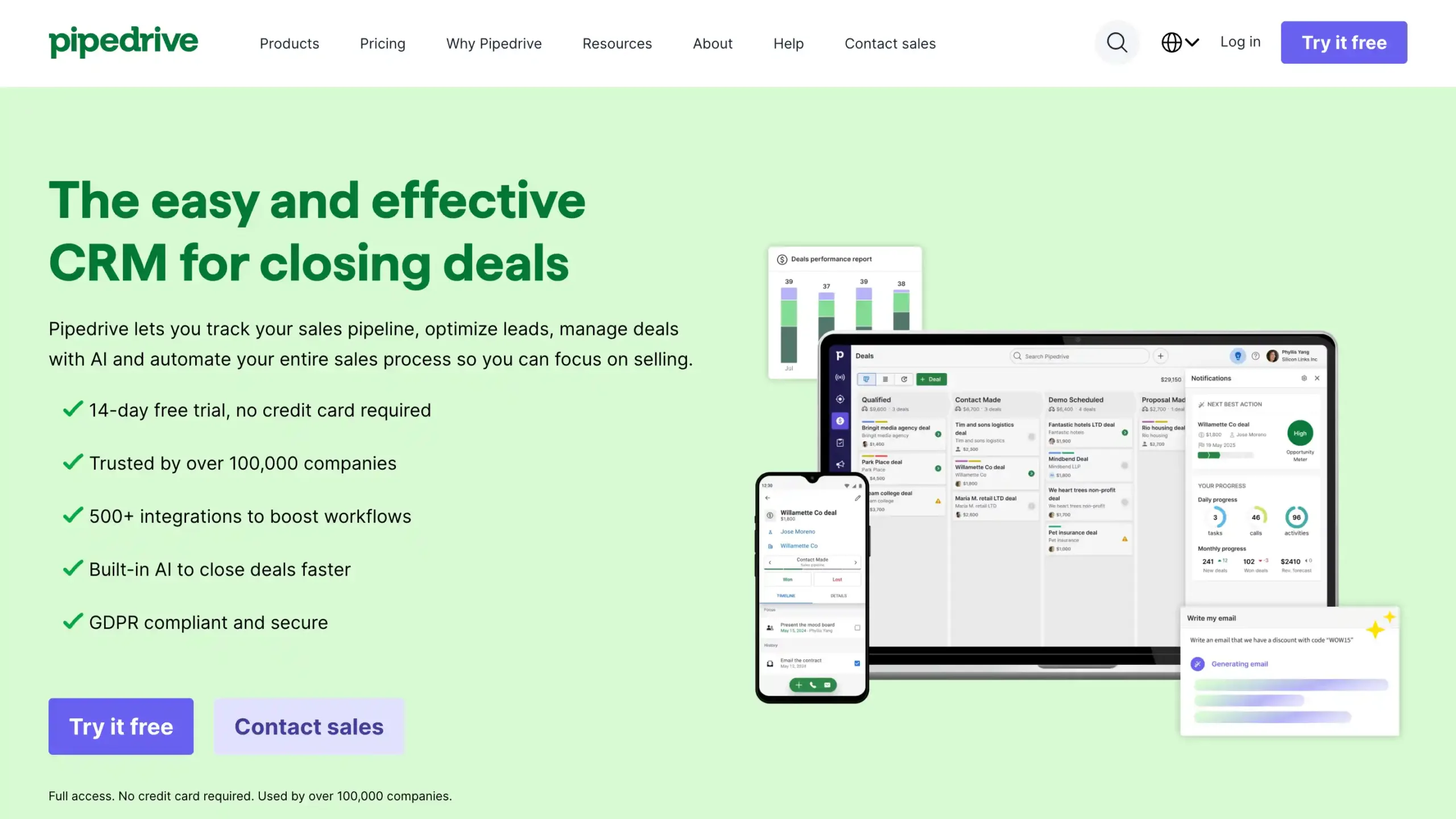 best enterprise crm software-Pipedrive