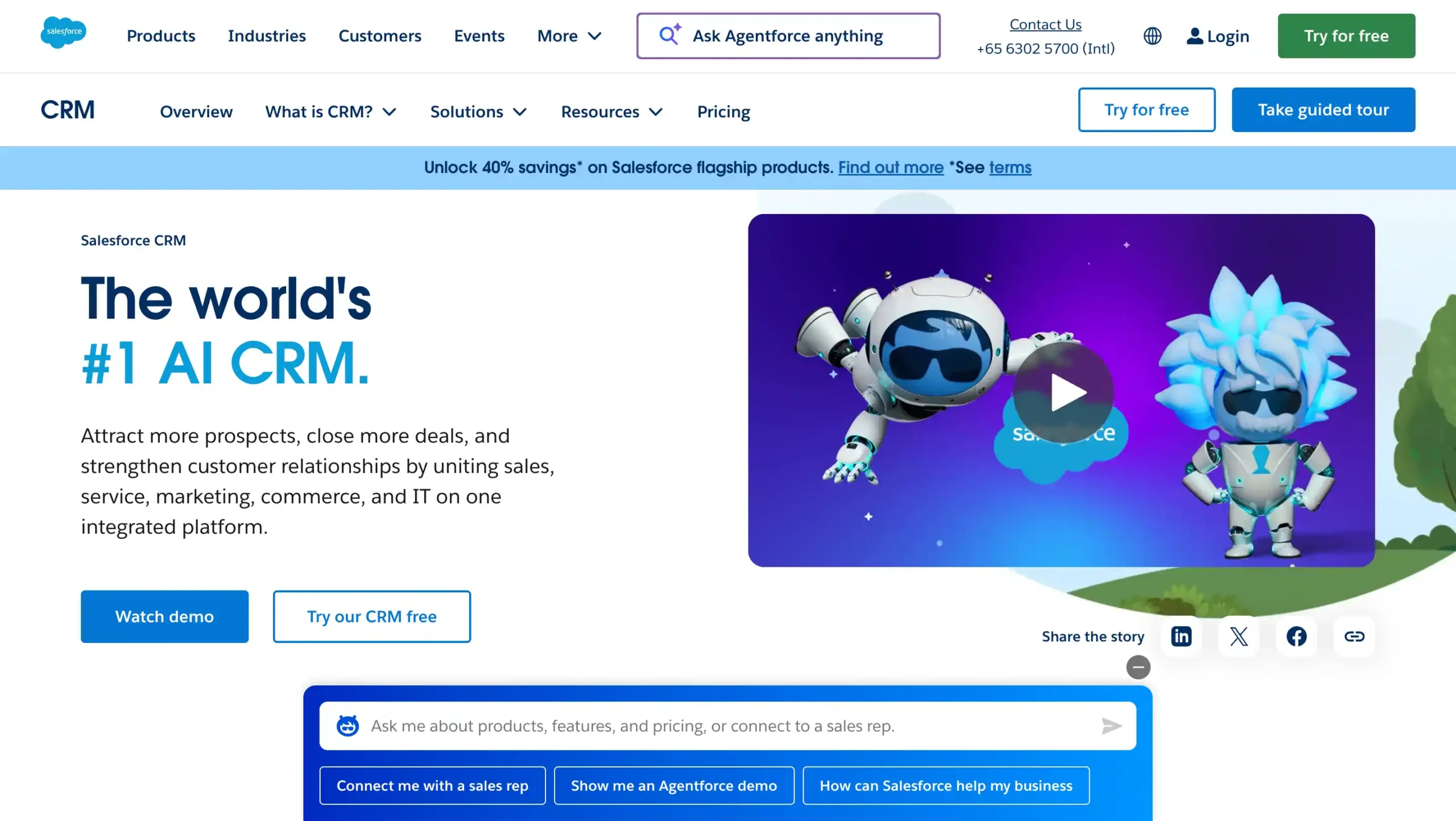 Landing Page Salesforce CRM crm automation tools terbaik-Salesforce CRM