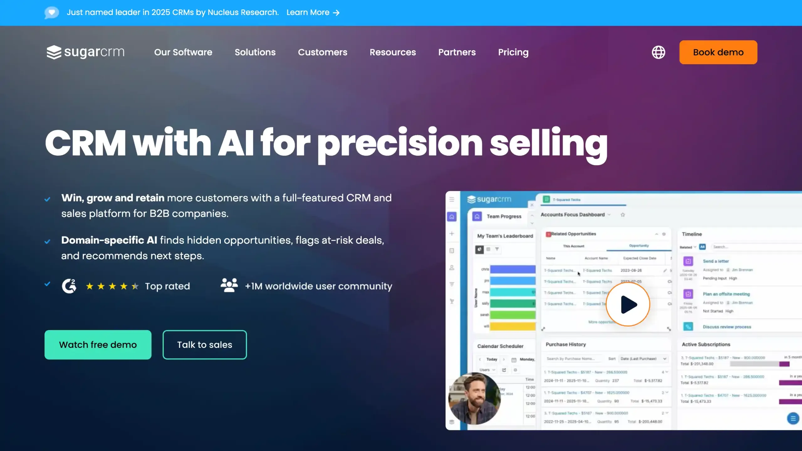 best enterprise crm software-SugarCRM