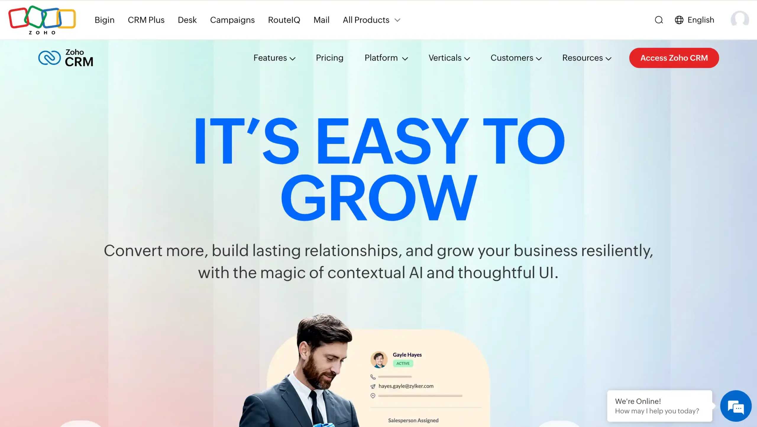 best enterprise crm software-Zoho CRM