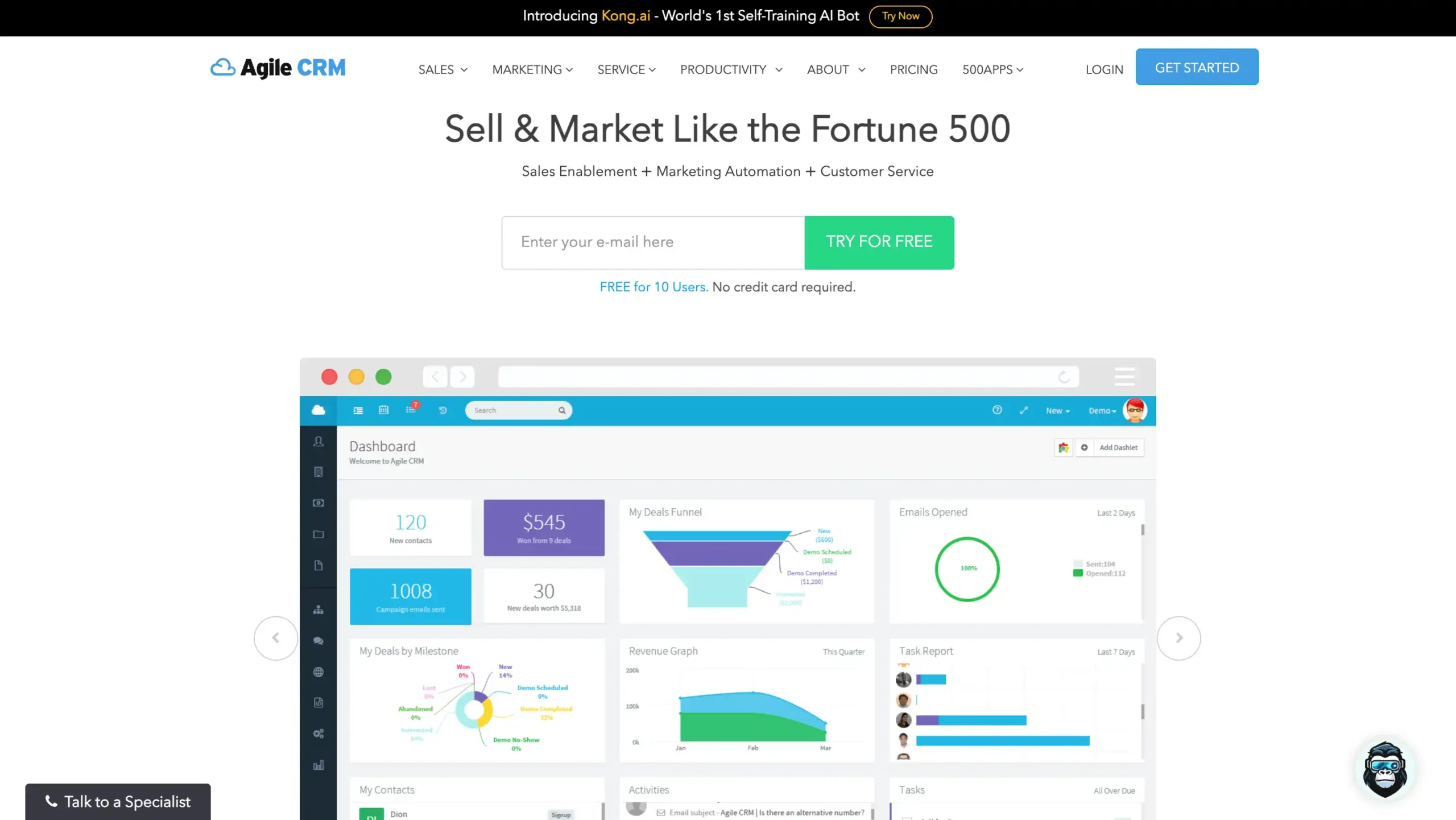 Landing Page Agile CRM software follow up tracking terbaik-Agile CRM