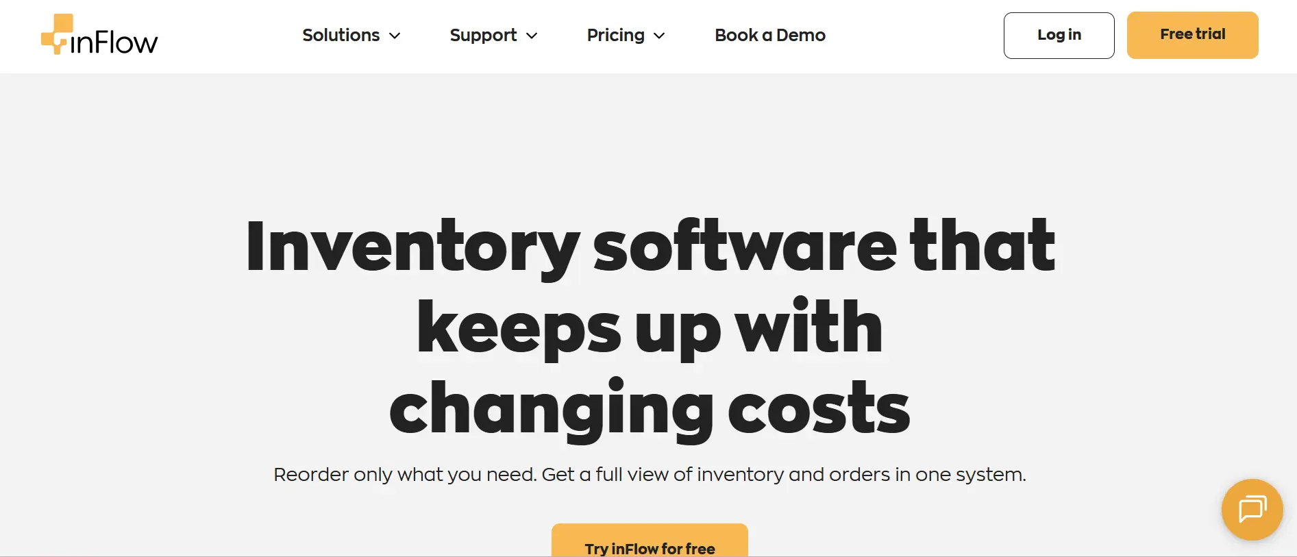 Homepage Aplikasi Stok Barang InFlow Inventory