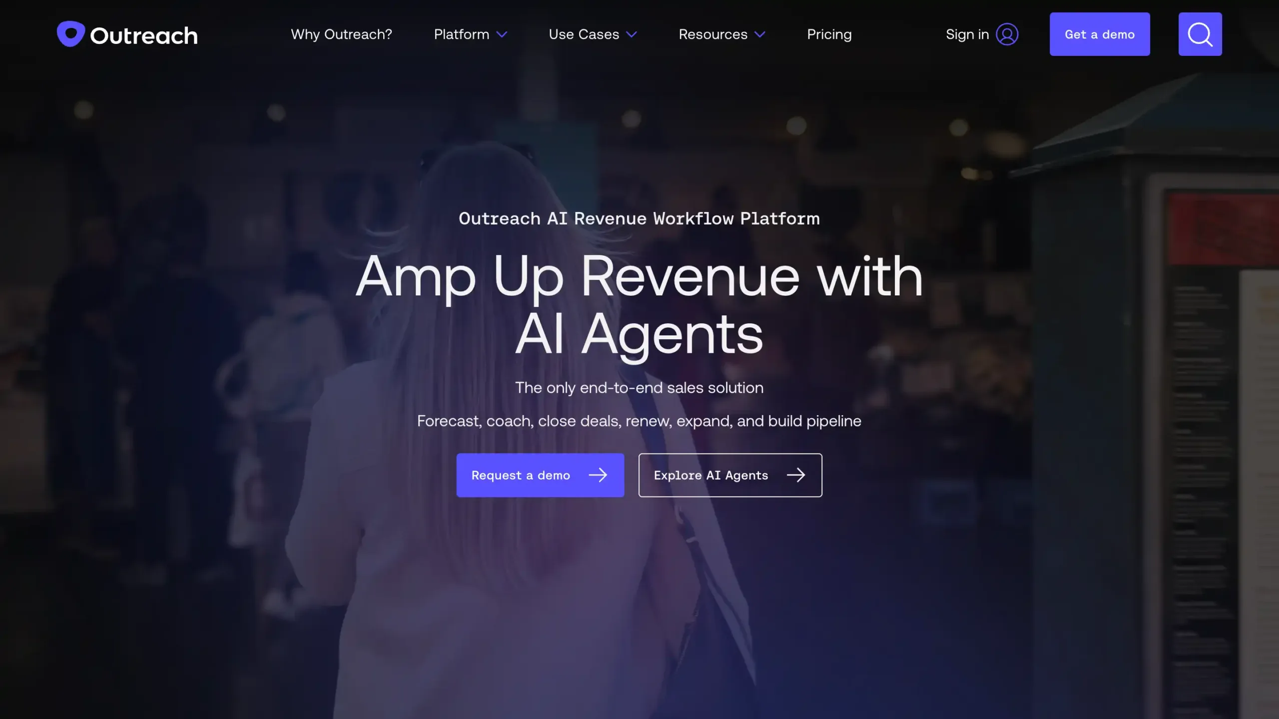 Landing Page Outreach software follow up tracking terbaik-Outreach