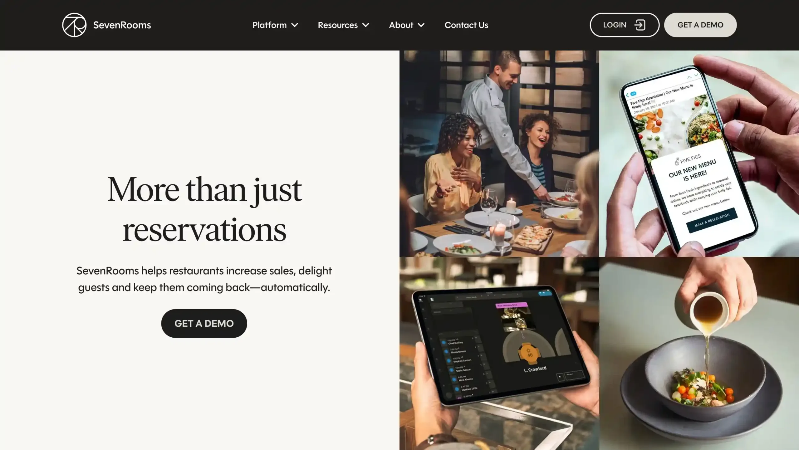 SevenRooms-aplikasi crm untuk f&b terbaik