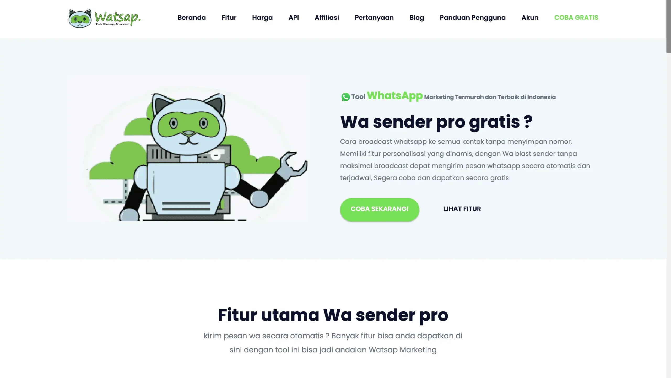 Landing Page Watsap.id Watsap.id-aplikasi wa blast gratis terbaik
