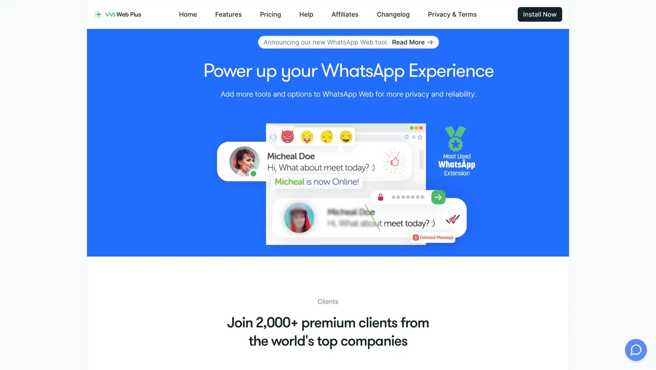 Landing Page WA Web Plus WA Web Plus-aplikasi wa blast gratis terbaik