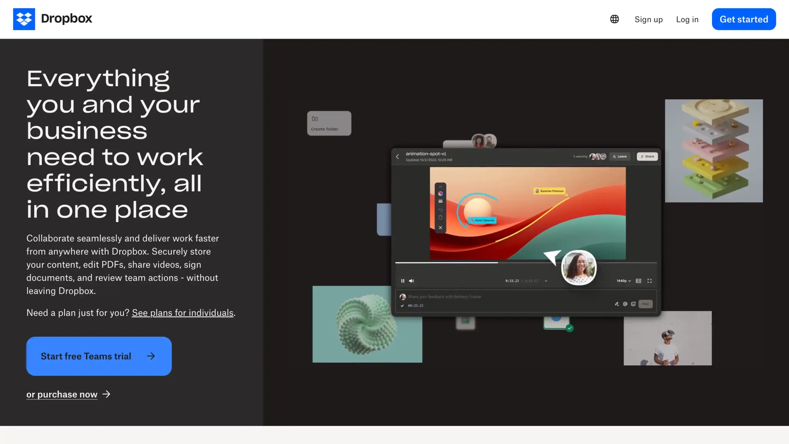 Landing Page Dropbox Dropbox-aplikasi produktif