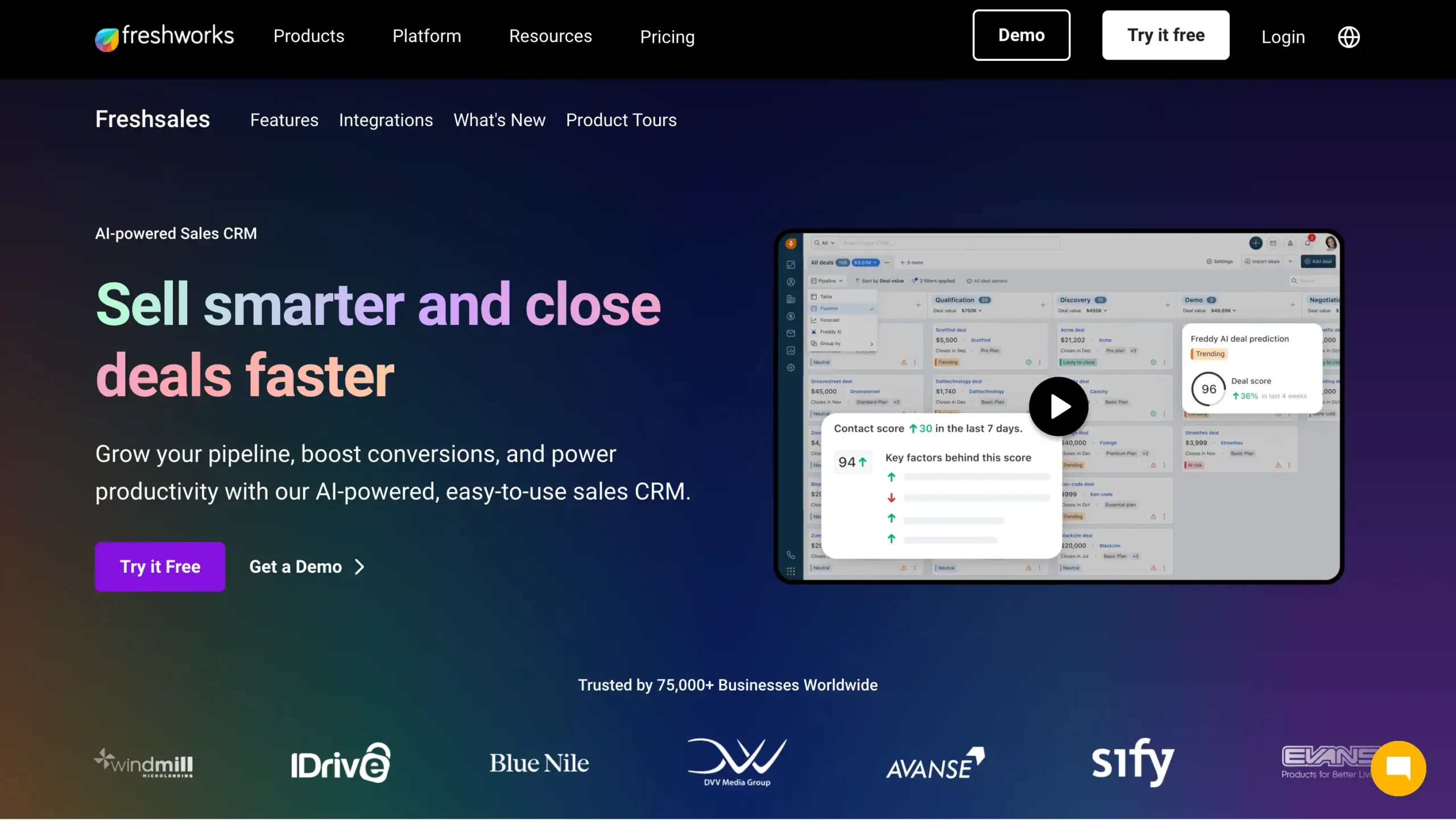 Landing Page Freshsales Freshsales-aplikasi crm gratis terbaik