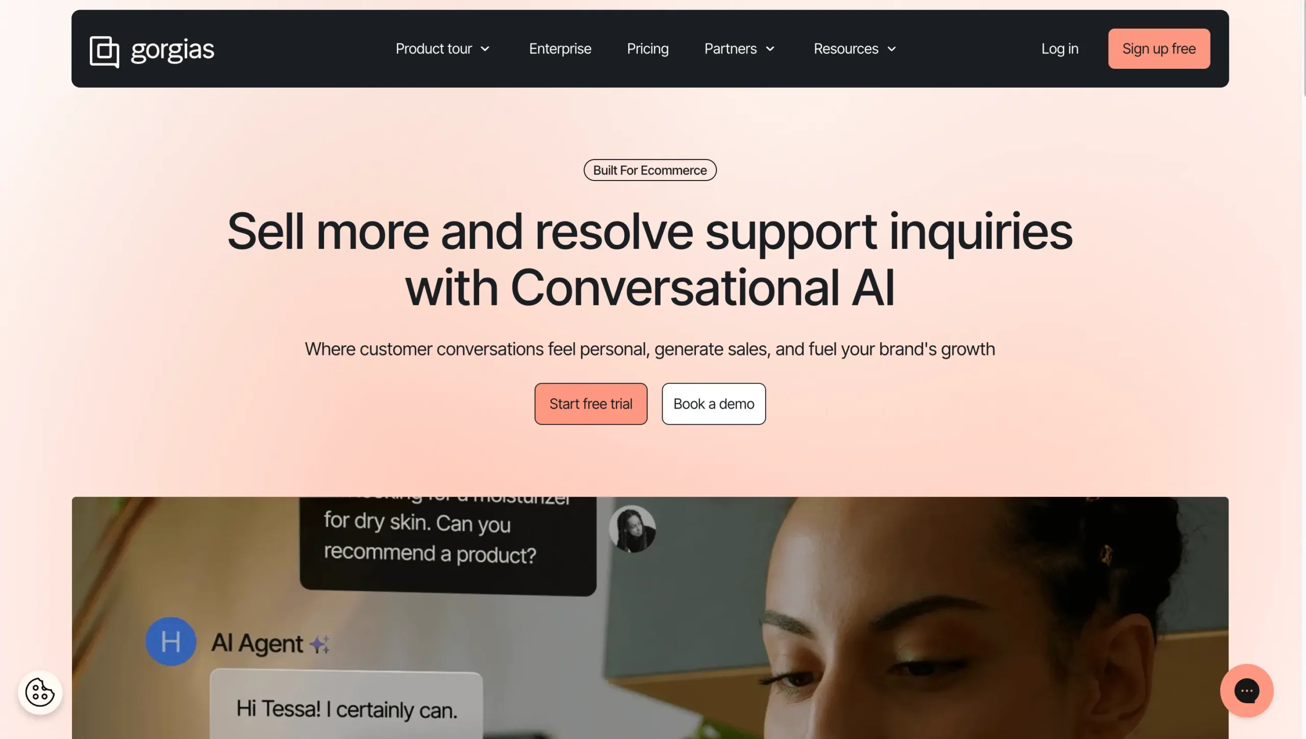 Landing Page Gorgias Gorgias-aplikasi omnichannel chat terbaik