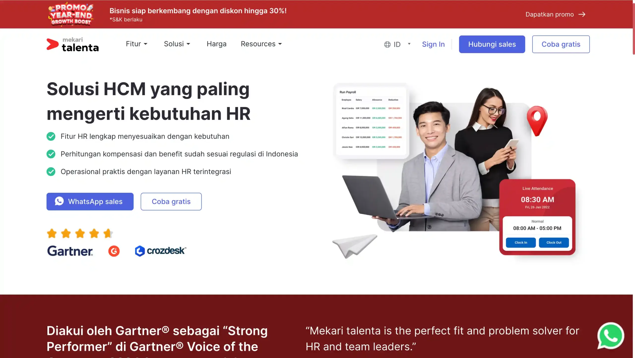 Landing Page Mekari Talenta Mekari Talenta-software enterprise terbaik