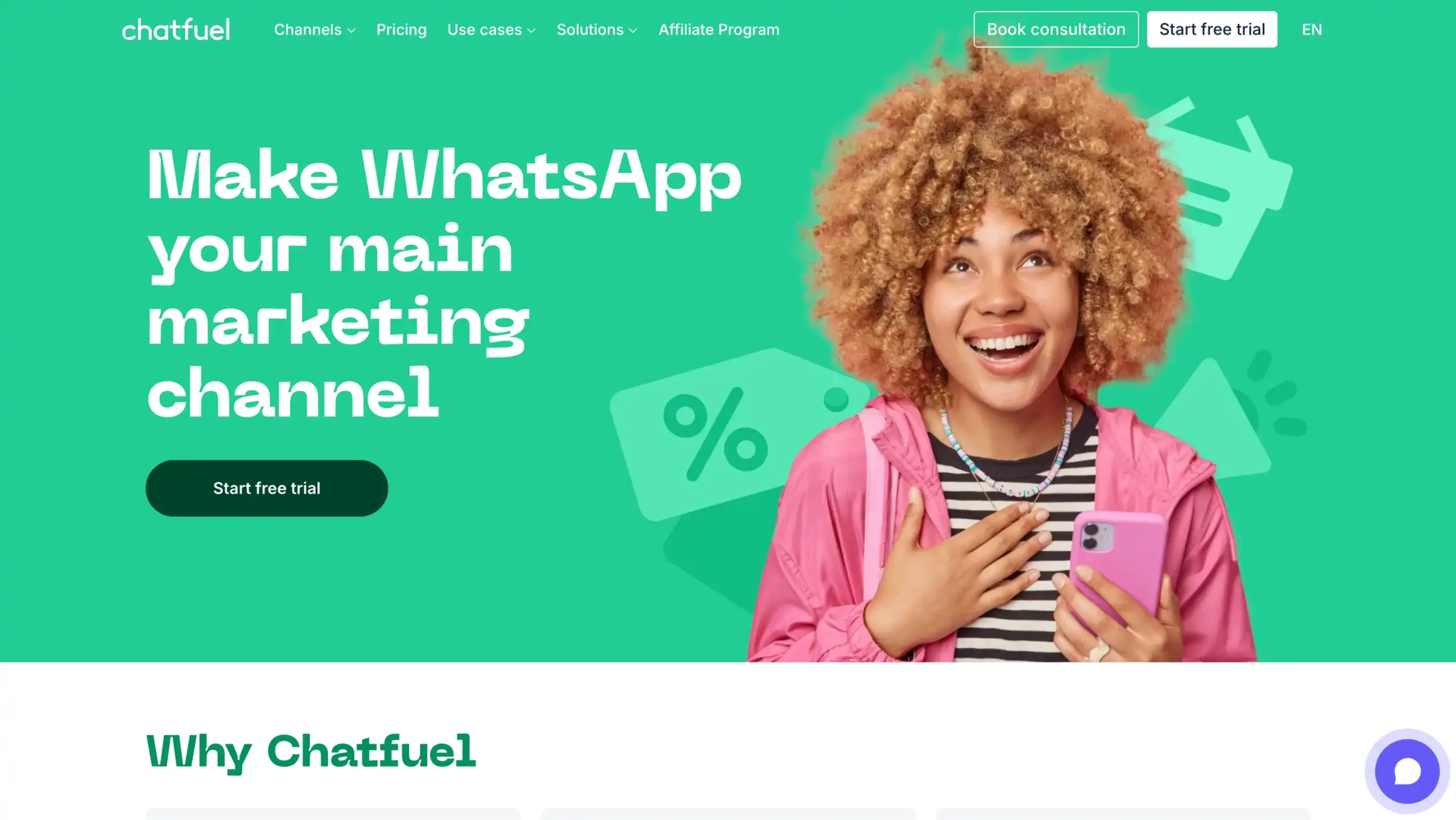 Landing Page Chatfuel Chatfuel