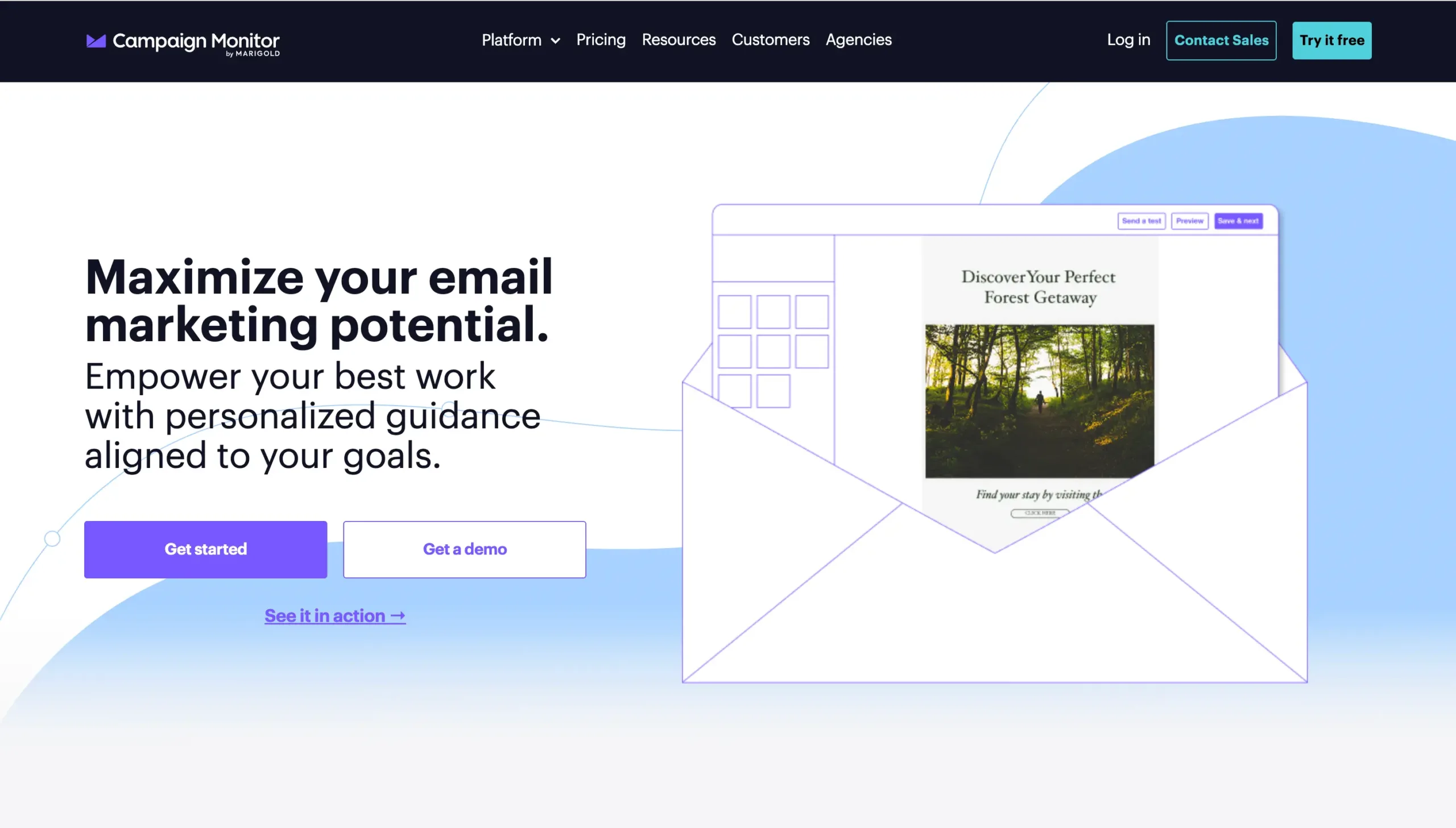 Tampilan Halaman Homepage Aplikasi CRM Gratis Campaign Monitor - Halaman Homepage Aplikasi CRM Gratis Campaign Monitor