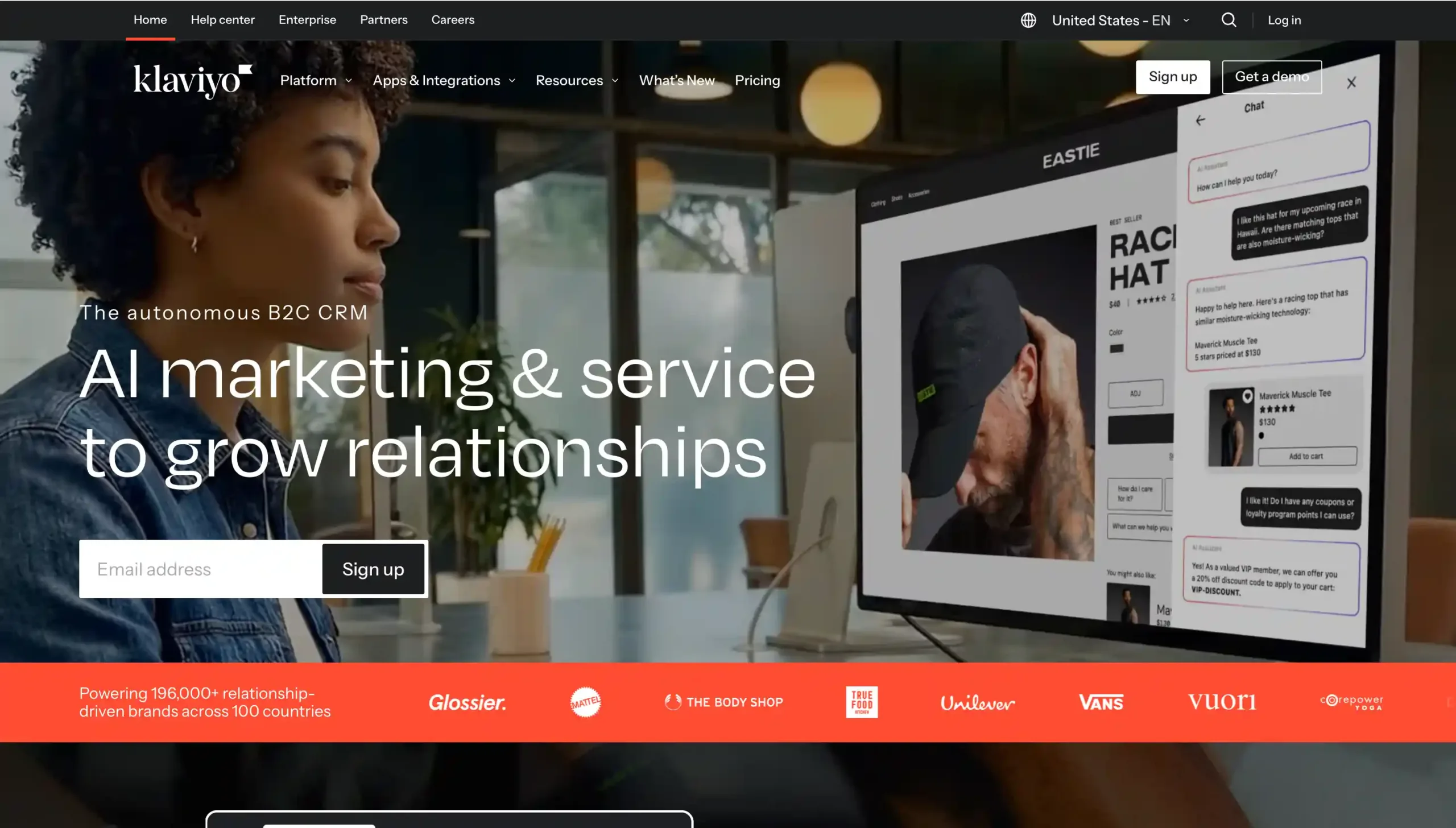 Tampilan Halaman Homepage Aplikasi CRM Gratis Klaviyo Halaman Homepage Aplikasi CRM Gratis Klaviyo