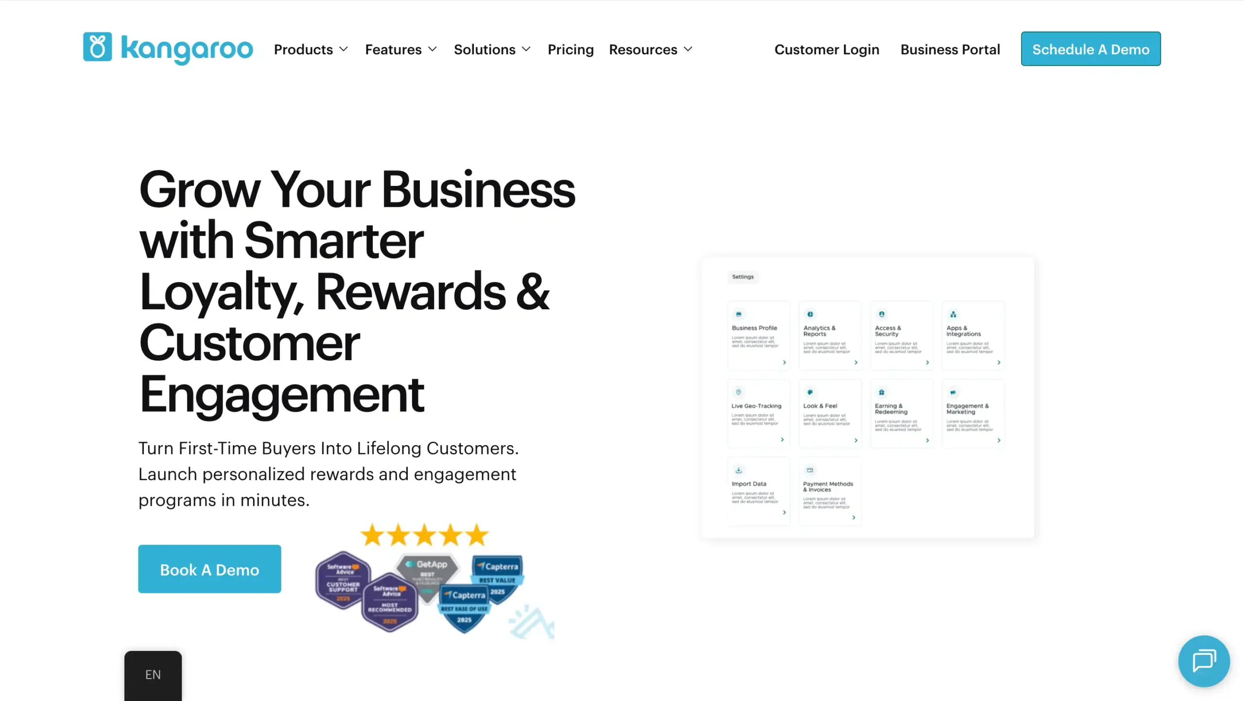 Landing Page Kangaroo Kangaroo-aplikasi loyalty program terbaik