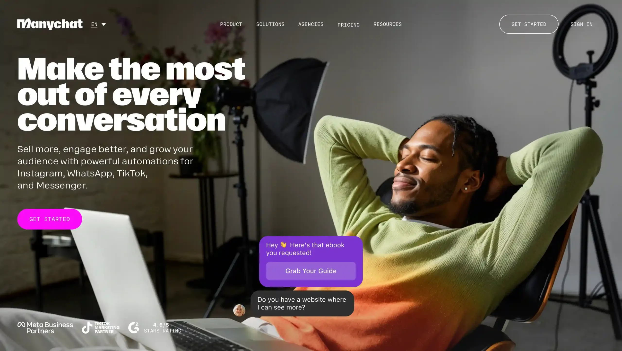 Landing Page ManyChat ManyChat