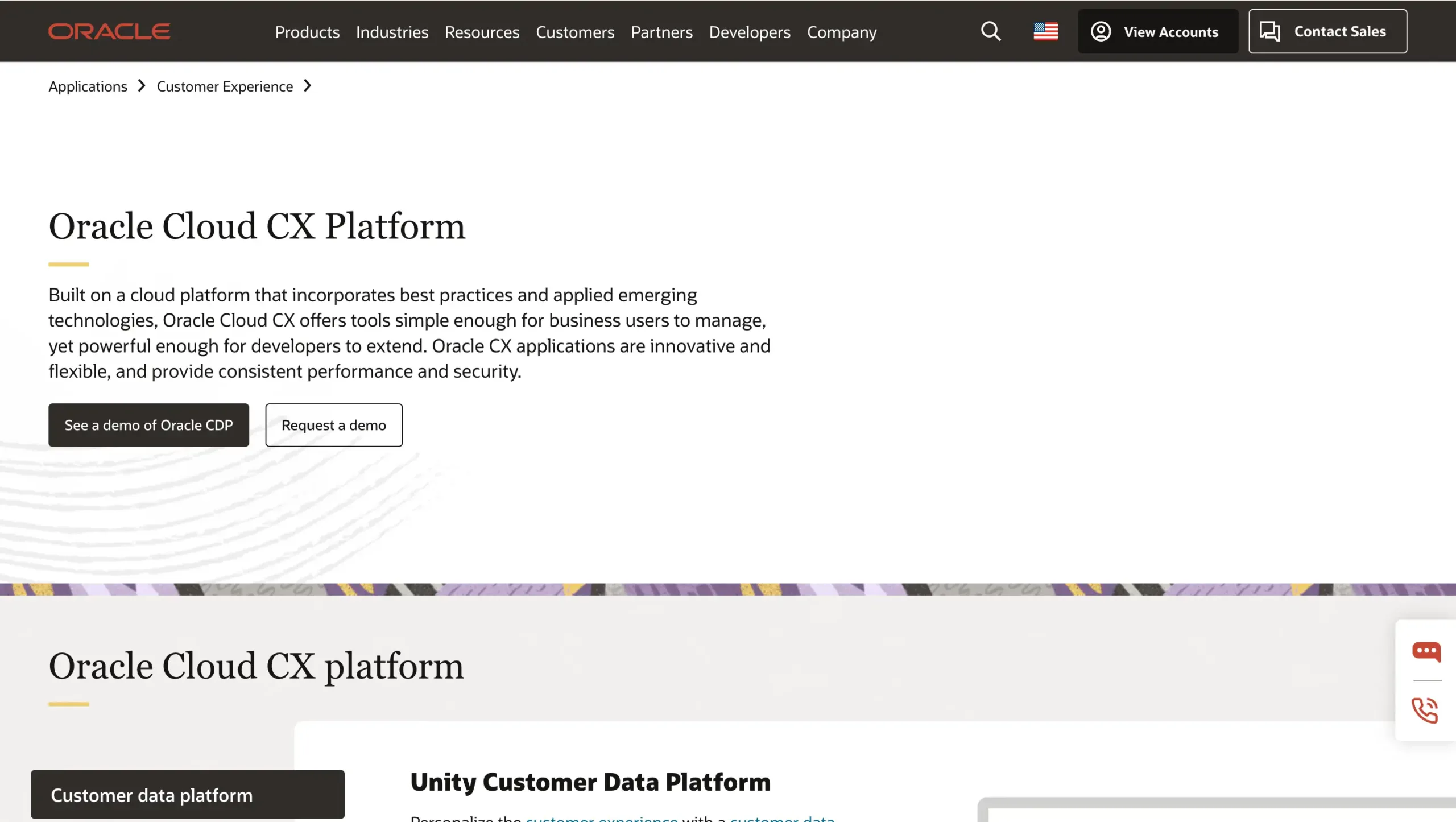 Landing Page Oracle CX Oracle CX-aplikasi crm enterprise terbaik