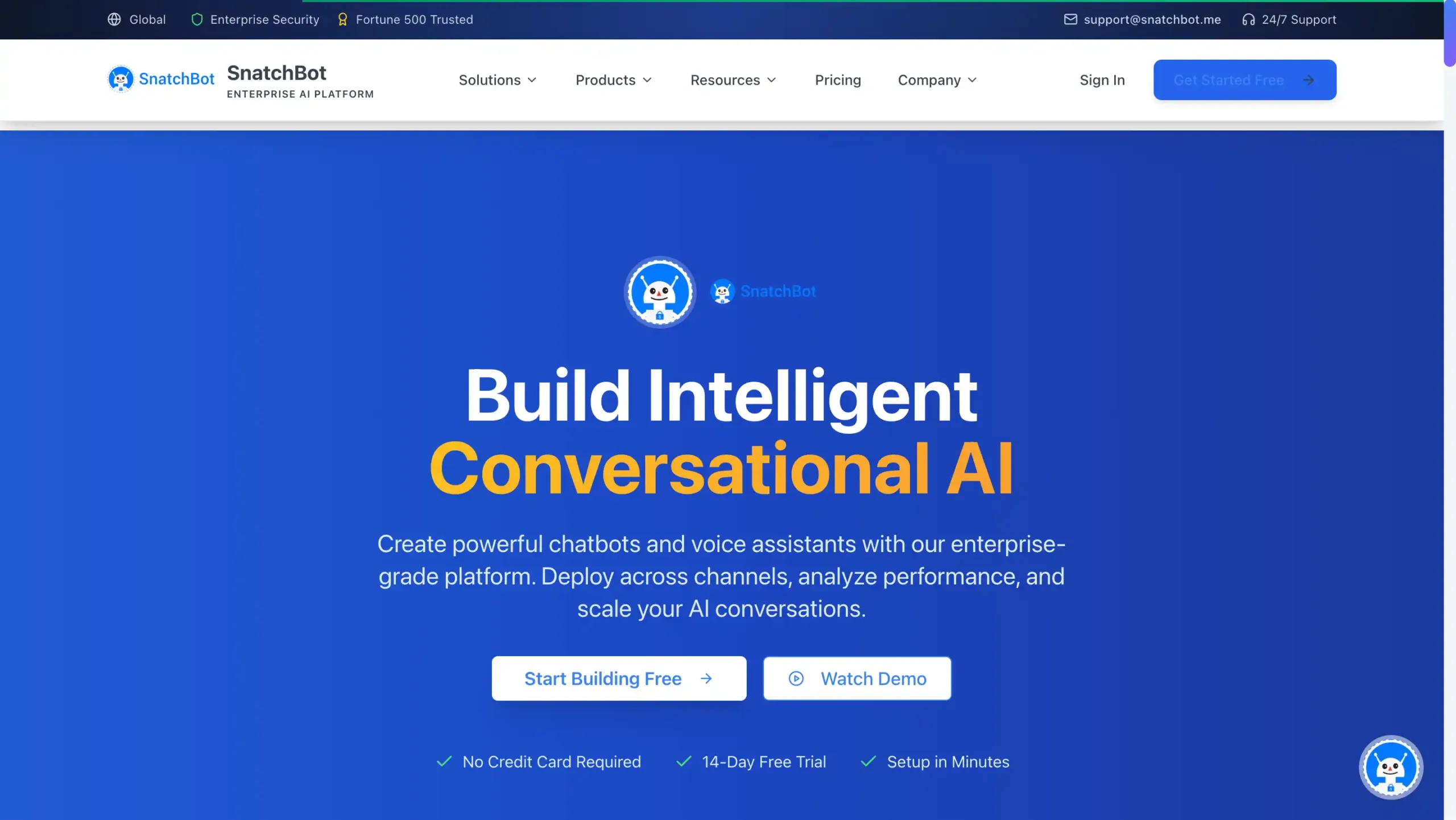 Landing Page SnatchBot SnatchBot