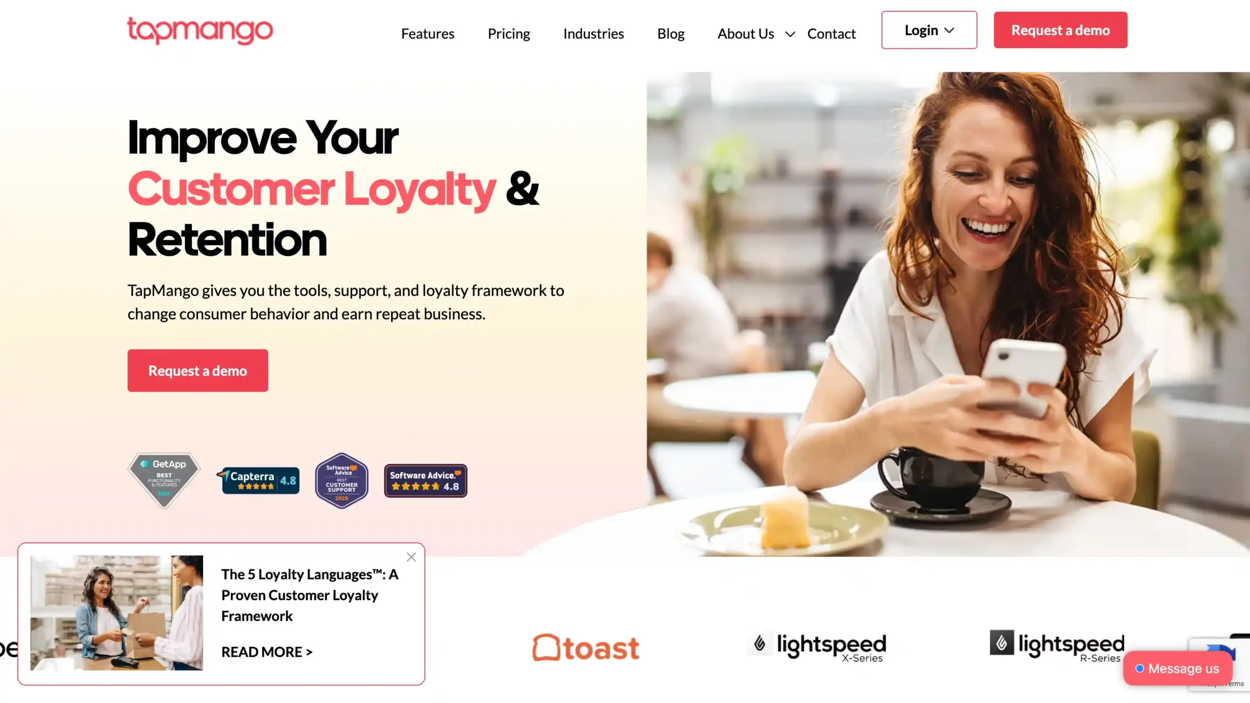 Landing Page TapMango TapMango-loyalty app terbaik