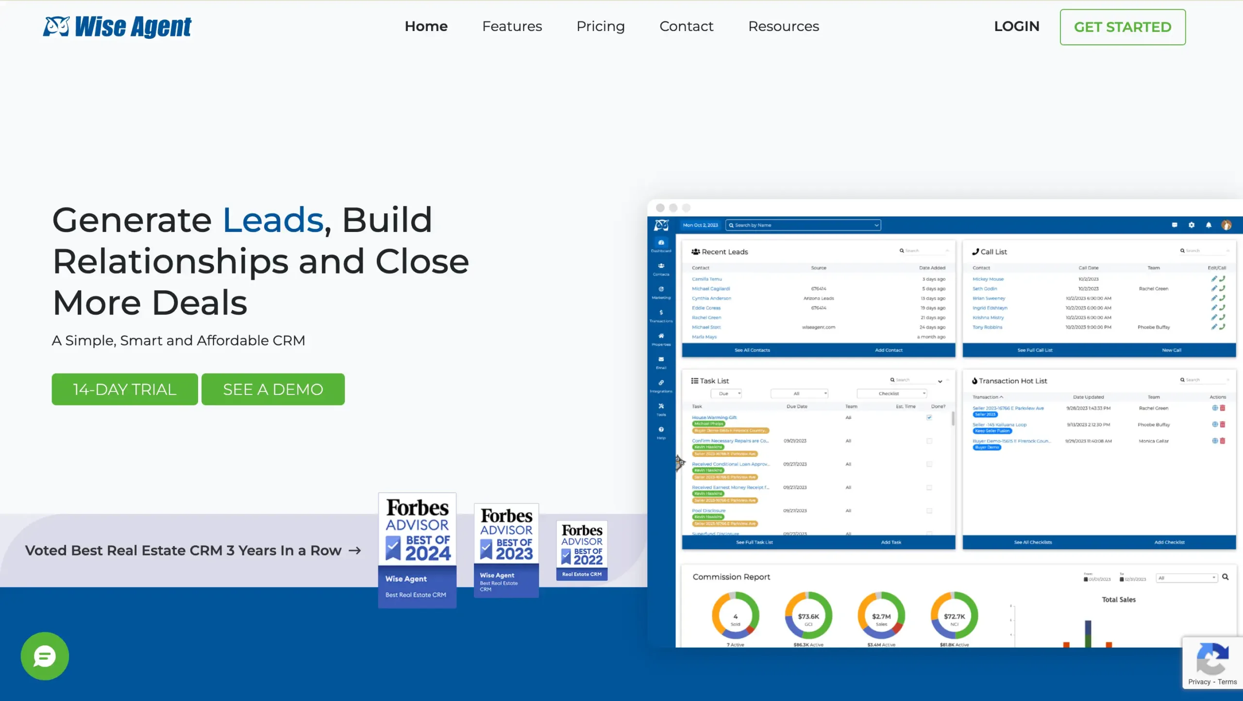 Landing Page Wise Agent Wise Agent-aplikasi crm real estate terbaik