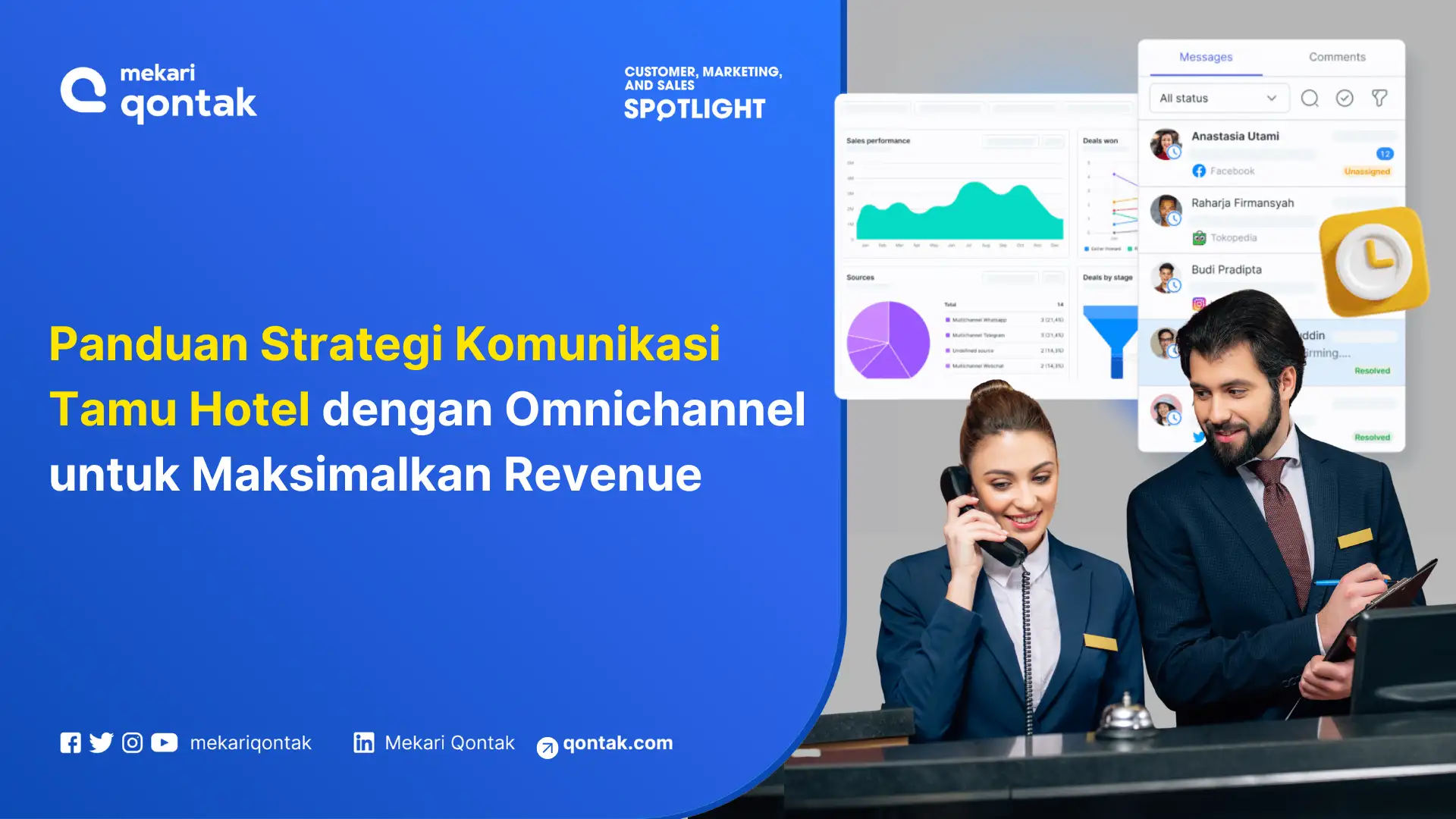Panduan strategi komunikasi tamu hotel hadir dengan tampilan profesional, menghadirkan data analisis untuk meningkatkan revenue melalui pendekatan omnichannel.