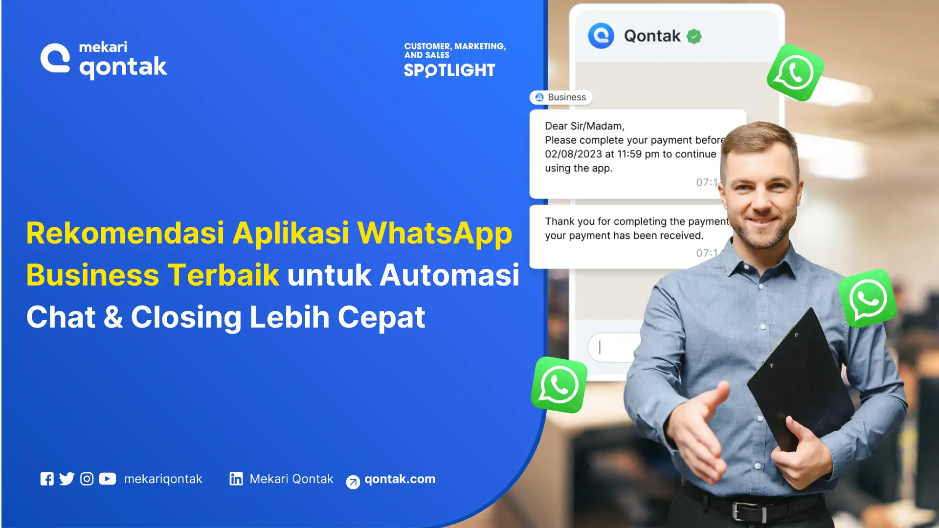 Rekomendasi Aplikasi WhatsApp Business Terbaik untuk Automasi Chat & Closing Lebih Cepat