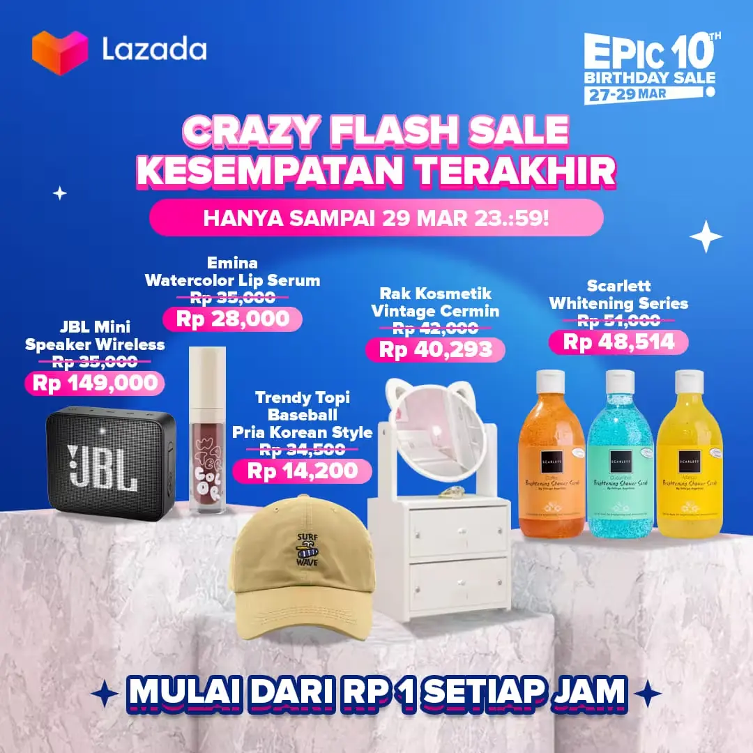 Lazada (Lazada Birthday Sale) contoh flash sale lazada