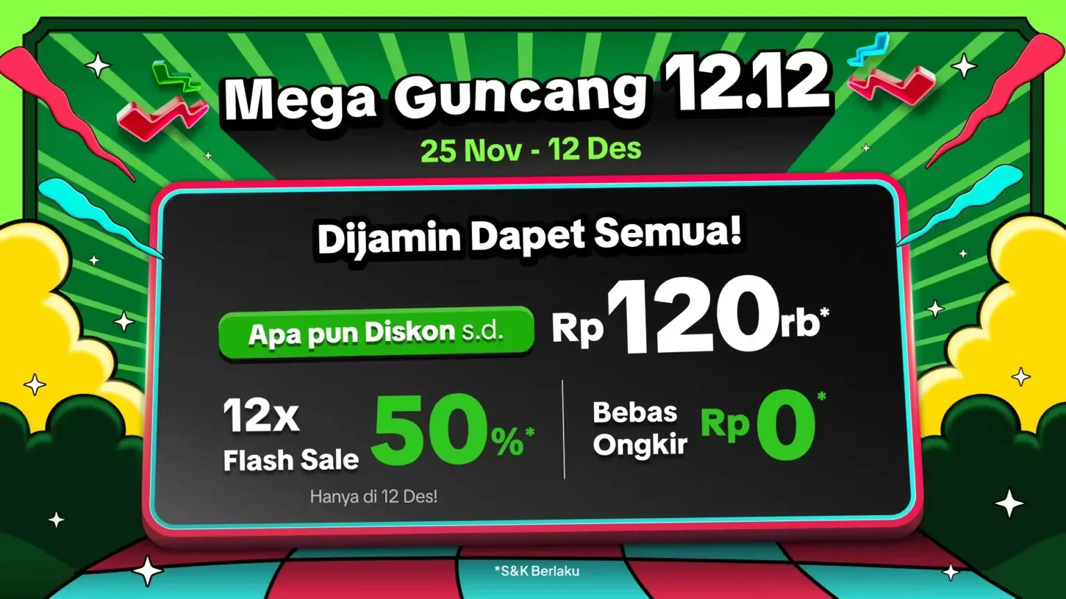 Tokopedia (11.11 & 12.12 Sale) contoh flash sale tokopedia