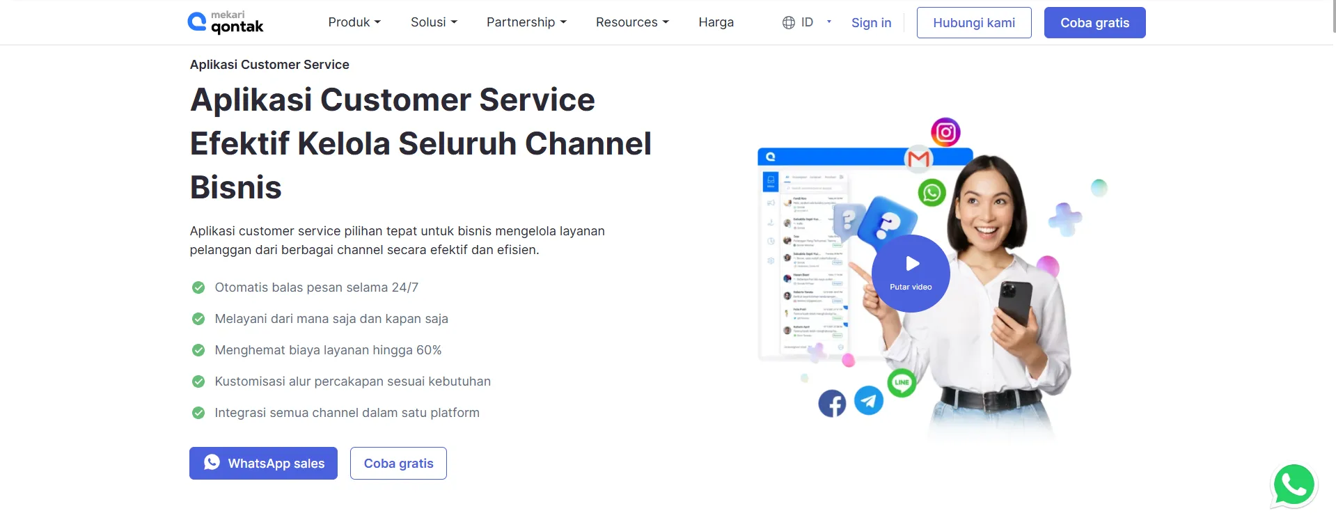 Tampilan Halaman Fitur Customer Service Aplikasi Customer Service Mekari Qontak Halaman Fitur Customer Service Aplikasi Customer Service Mekari Qontak