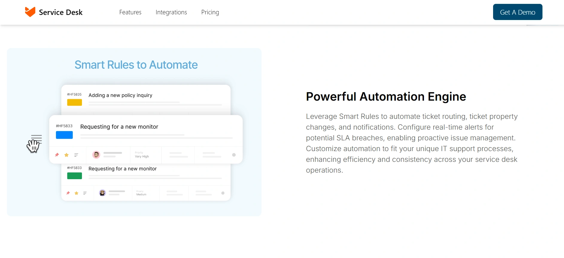 Tampilan Halaman Fitur SLA Software Customer Support HappyFox Halaman Fitur SLA Software Customer Support HappyFox