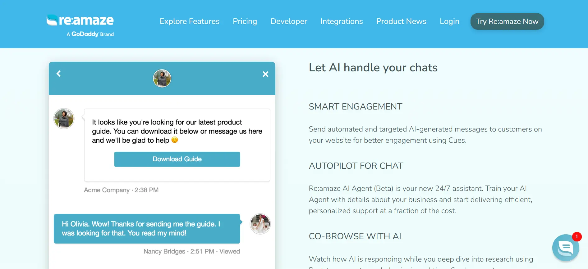 Tampilan Halaman Fitur Software Customer Support Re:amaze Halaman Fitur Software Customer Support Re:amaze