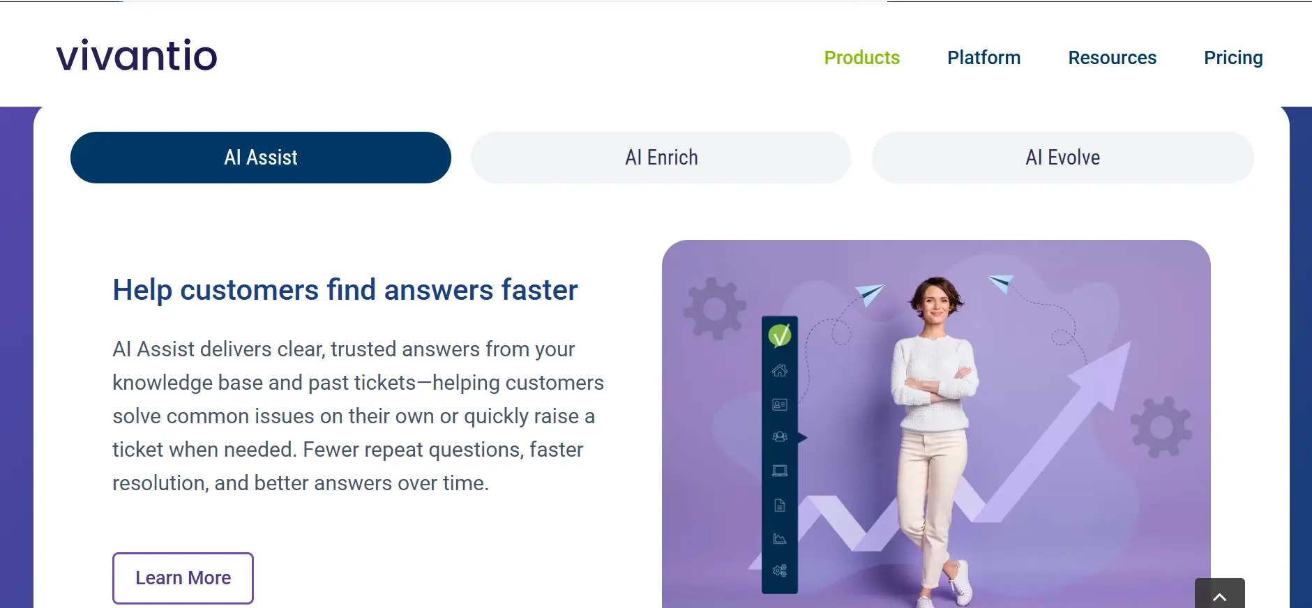 Tampilan Halaman Fitur Software Customer Support Vivantio Halaman Fitur Software Customer Support Vivantio