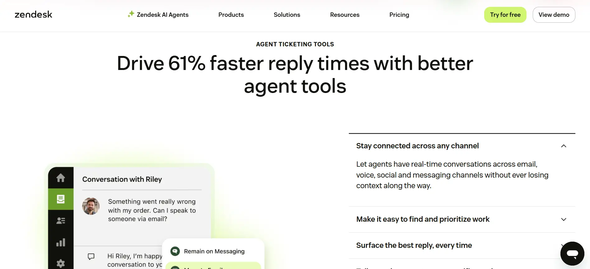 Tampilan Halaman Fitur Ticketing Software Customer Support Zendesk Halaman Fitur Ticketing Software Customer Support Zendesk