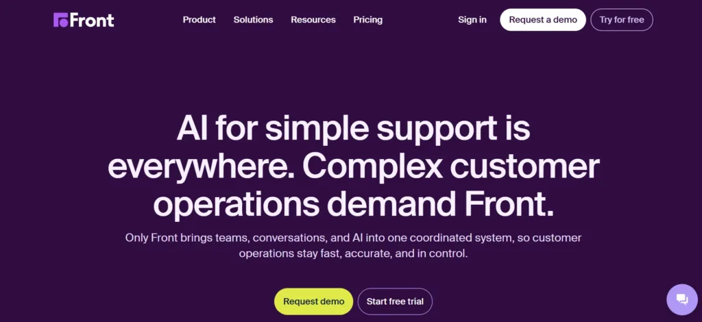 Tampilan Halaman Homepage Aplikasi Customer Service Front Halaman Homepage Aplikasi Customer Service Front