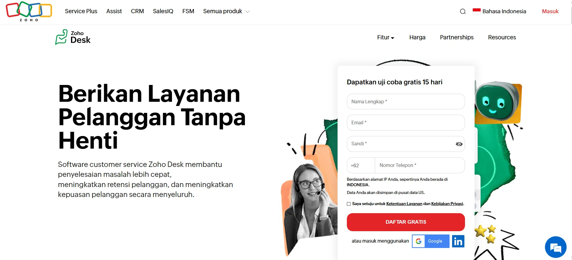 Tampilan Halaman Homepage Aplikasi Customer Service Zoho Desk Halaman Homepage Aplikasi Customer Service Zoho Desk