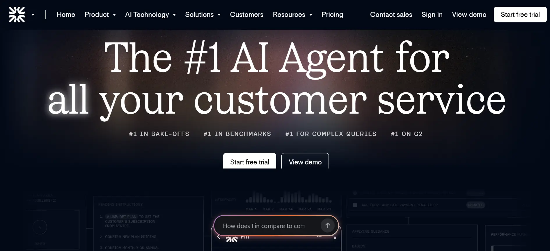 Landing Page Intercom Intercom-platform agentic ai terbaik