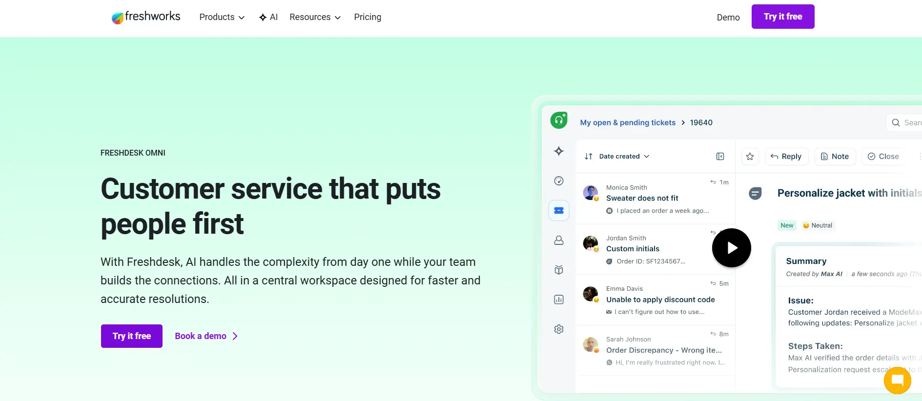Tampilan Homepage Software Customer Support Freshdesk Homepage Software Customer Support Freshdesk