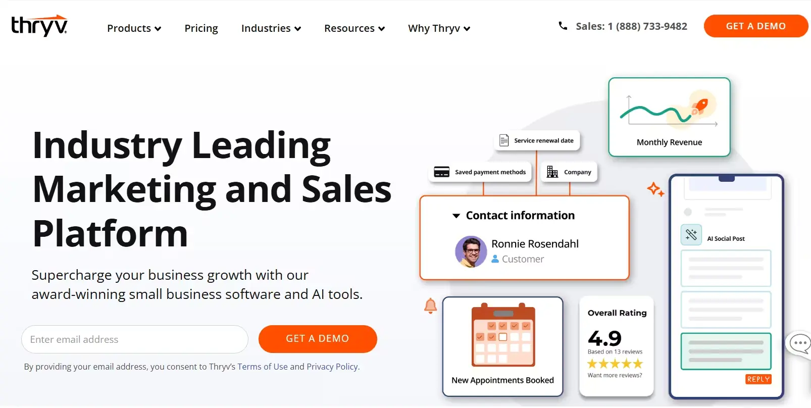 Landing Page Thryv Rekomendasi Sales Tracking Terbaik Thryv