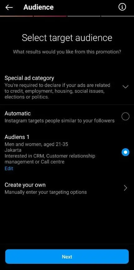 Tentukan target audiens iklan Tentukan target audiens iklan