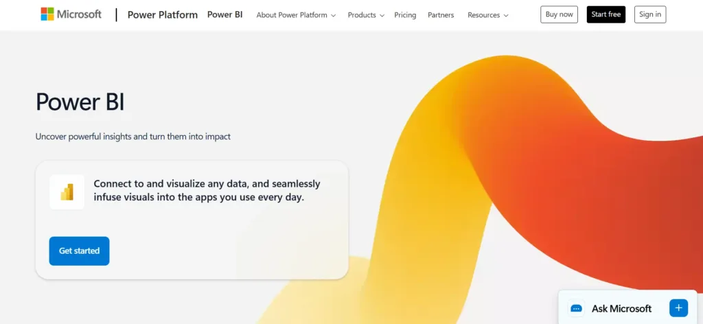 Tampilan Landing Page Aplikasi AI Microsoft Power BI Landing Page Aplikasi AI Microsoft Power BI