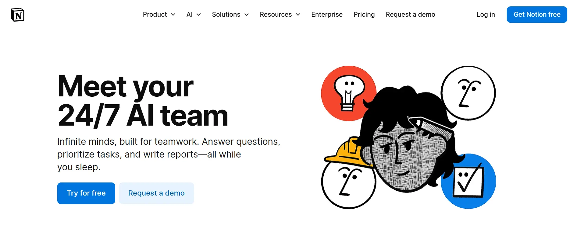 Tampilan Landing Page Aplikasi AI Notion AI Landing Page Aplikasi AI Notion AI